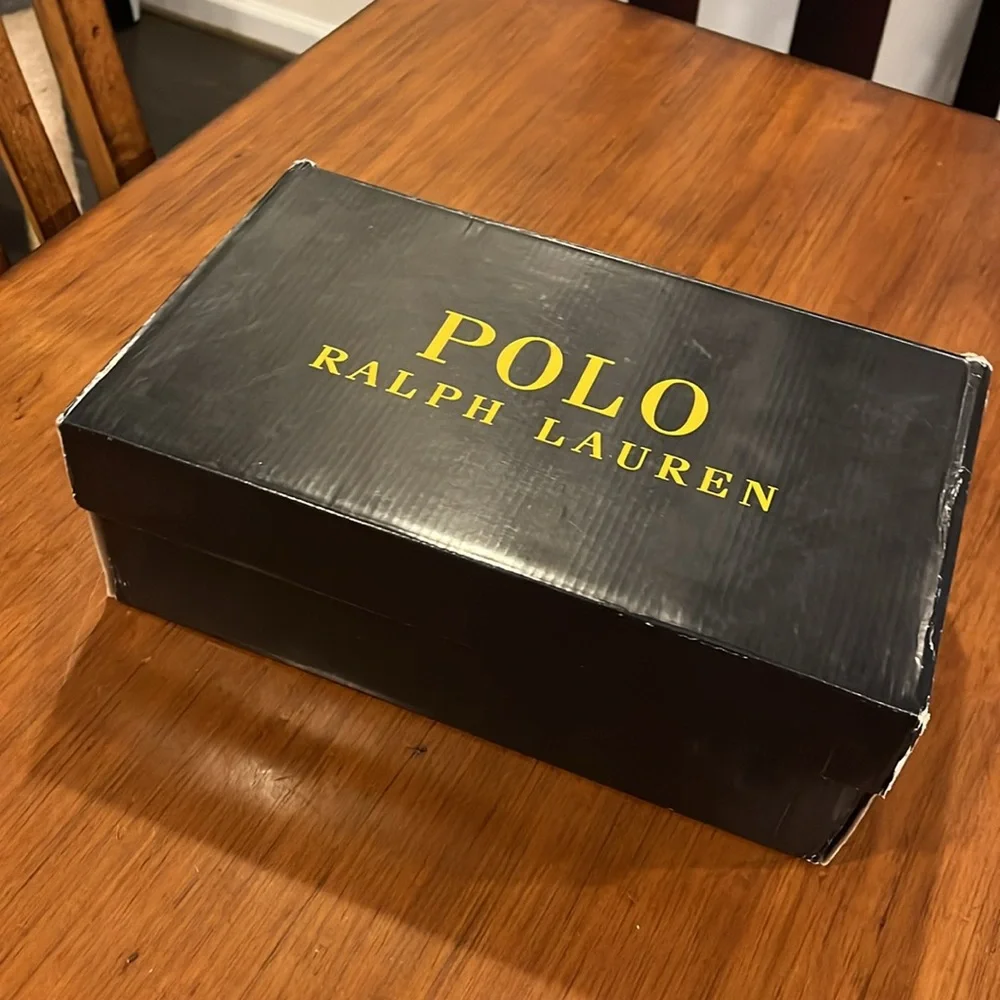 Polo Ralph Lauren Morray Boat Deck shoes sneakers new black red Mens Size 11